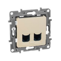 Механизм розетки компьютерной 2-м СП Etika RJ45 кат.6 UTP сл. кость Leg 672354 Legrand