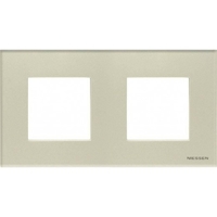 Рамка 2-постовая, 2-модульная, серия Zenit, стекло Жемчужное | 2CLA227200N3501 ABB