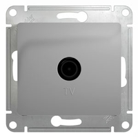 Розетка телевизионная оконечная TV 1-м СП Glossa 1дБ механизм алюм. SchE GSL000391 Schneider Electric
