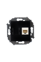 Механизм розетки комп. СП Simon15 RJ45 черн. Simon 1591598-032
