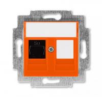 Розетка информационная Levit RJ45 кат. 5e и заглушка оранж. ABB 2CHH295117A6066