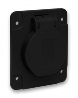 Розетка силовая 10/16А 65х85мм винты сбоку IP54 черн. SchE PKS62N Schneider Electric