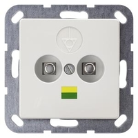 КРЫШКА ДЛЯ 2-МЕСТНОЙ КОАКСИАЛЬНОЙ РОЗЕТКИ 55X55MM DELTA I-SYSTEM ТИТАНОВО-БЕЛЫЙ Siemens 5TG2564