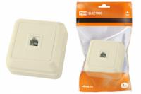 Розетка TФ (RJ-11) открытой установки IP20, сл. кость "Ладога" | SQ1801-0023 TDM ELECTRIC