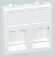 Адаптер на 2 RJ45 коннектора защ. шторки бел. Simon Connect KB76-9