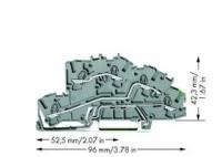 Клемма многоуровневая L/L/PE Wago 2003-7645