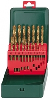 Набор сверл HSS-TiN 1-10мм в метал. коробке (уп.19шт) Metabo 627156000
