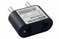 Переходник (тип CEE 7/17 - тип А/F) плоский 10А макс. 250В черный | SQ1806-0088 TDM ELECTRIC