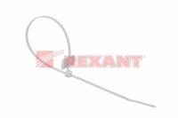 Хомут кабельный 2.5х200 под маркер нейл. бел. (уп.100шт) Rexant 07-0206
