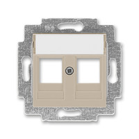 Накладка с суппортом Levit для информационных разъемов кофе макиато ABB 2CHH291018A4018