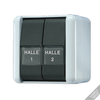 Кнопка сдвоенная 10AX 250V накладная IP44 JUNG 835W