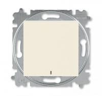 Переключатель 1-кл. СП Levit IP20 с подсветкой ориентацион. сл. кость/бел. ABB 2CHH590646A6017