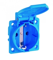 Приборная розетка термопласт, фланец, IP54, 16A, 2P+E, 250V, (серый) | 1461060 ABL Sursum