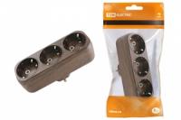 Блок на 3 гнезда 2П+З плоский 16А 250B "Эко" (бук) | SQ1806-0081 TDM ELECTRIC