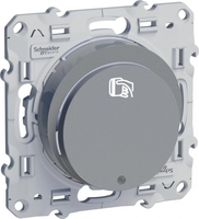 Выключатель карточный 1мод. СП Odace 10А IP21 с подсветкой алюм. SchE S53R283 Schneider Electric