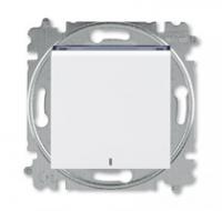 Переключатель 1-кл. СП Levit IP20 с подсветкой ориентацион. бел./дым. черн. ABB 2CHH590646A6062