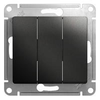 Выключатель 3-кл. СП Glossa 10А IP20 (сх. 1+1+1) 10AX механизм антрацит SchE GSL000731 Schneider Electric