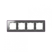 Рамка 4-м Simon82 Detail холодный алюм.; основание фиол. Simon 8201640-254