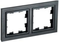 Рамка 2-м BRITE РУ-2-БрЧ черн. IEK BR-M22-K02 (ИЭК)
