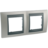 Рамка 2-м Unica Top никель/графит SchE MGU66.004.239 Schneider Electric