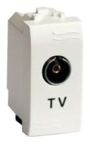 Розетка телевизионная TV 1-м СП 1мод. Brava бел. DKC 76721B (ДКС)