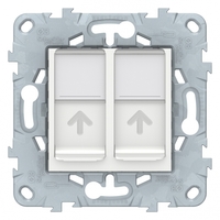 Механизм розетки компьютерной 2-м Unica New RJ45 кат.6 UTP бел. SchE NU542418 Schneider Electric
