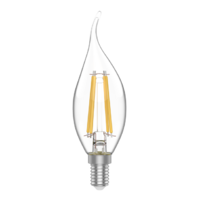 Лампа светодиодная филаментная Basic Filament 4.5Вт свеча на ветру 4100К E14 420лм Gauss 1041125