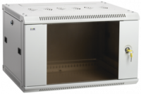 Шкаф настенный 19' LINEA W 6U 600x600мм стеклянная дверь RAL7035 - LWR3-06U66-GF IEK (ИЭК)