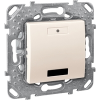 Выключатель двухкнопочный с LED ИК-приемником бежевый Schneider Electric MGU5.532.25
