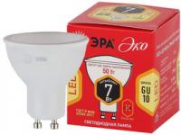 Лампа светодиодная ECO LED MR16-7W-827-GU10 (диод, софит, 7Вт, тепл, GU10) ЭРА (10/100/4000) - Б0040874 (Энергия света)
