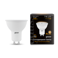Лампа светодиодная LED 7 Вт 600 Лм 3000К теплая GU10 MR16 Black Gauss - 101506107