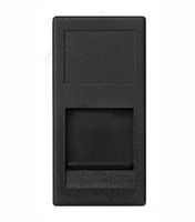 Адаптер на 1 RJ45 коннектор узкий защ. шторки 22.5х45мм графит Simon Connect KA76-14