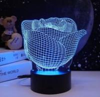 Светильник светодиодный NL-401 "Роза" 3Вт RGB USB настольный ночник красн. Camelion 14559