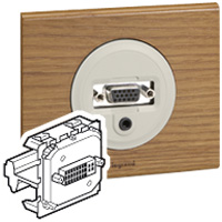 Механизм розетки HD15 + Jack 3.5 Leg 067319 Legrand