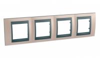 Рамка 4-м Unica Top оникс/графит SchE MGU66.008.296 Schneider Electric