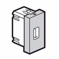 Розетка Mosaic USB 1 модуль алюминий - 079284 Legrand