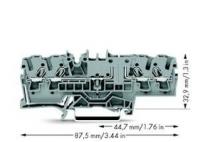 Клемма четырехпроводная под размыкатель Wago 2002-1861