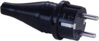 Вилка из массивной резины 16A, 2P+E, 250V, (черный) | 1429190 ABL Sursum