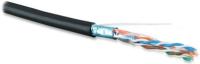 Кабель витая пара FUTP4-C5E-S24-OUT-LSZH-BK-500 F/UTP кат.5e 4 пары (24 AWG) одножильн.(solid) экран-фольга внешн. LSZH нг(С)-HF (-40град.C-+75град.C) черн. (500м) Hyperline 236290