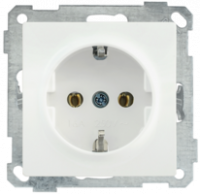 Механизм розетки 1-м СП Bolero РС11-1-0-Б 16А IP20 с заземл. бел. IEK ERB11-K01-16-1 (ИЭК)