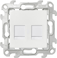 Механизм розетки компьютерной RJ45 2-м СП Simon24 IP20 CAT.5e UTP бел. Simon 2450593-030