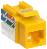 Модуль Keystone Jack кат.6A UTP 110 IDC 90град жёлтый | CS1-1C6AU-11-05 ITK IEK (ИЭК)