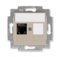 Розетка информационная Levit RJ45 кат. 6 и заглушка кофе макиато ABB 2CHH296117A6018