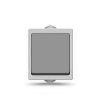 Выключатель Аллегро 1 клавиша IP54 серый Universal 1279