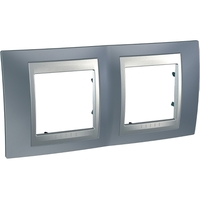 Рамка 2-м СП Unica Top грэй/алюм. SchE MGU66.004.097 Schneider Electric