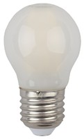 Лампа светодиодная F-LED P45-9w-840-E27 frost (филамент, шар мат, 9Вт, нейтр, E27) (10/100/3600) ЭРА (Энергия света) Б0047030