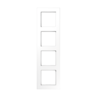 Рамка 4-я для горизонтальной/вертикальной установки Серия- ACreation Материал- дуропласт Цвет- белый JUNG AC584WW