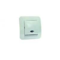 Переключатель проходной 1-кл. СП Lillium N 10А IP20 с подсветкой бел. Makel 55025