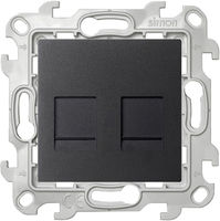 Механизм розетки компьютерной RJ45 2-м СП Simon24 IP20 CAT.5e UTP графит Simon 2450593-038