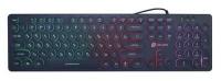 Клавиатура 420MRL черн. USB slim Multimedia LED ОКЛИК 1091226
